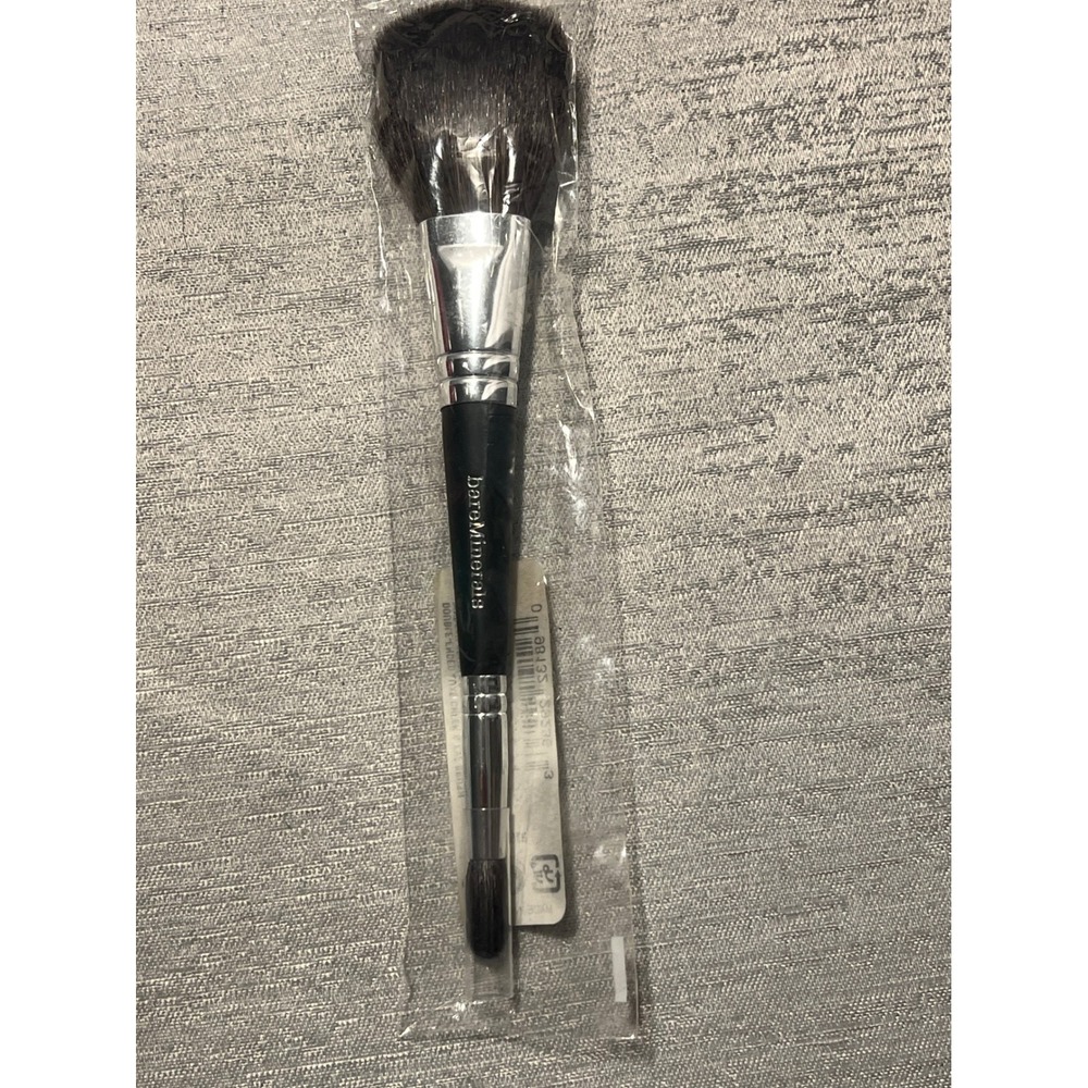 bareMinerals Double-Ended Luxe Cheek & Eye Brush 2-in-1 Makeup Tool New 63544